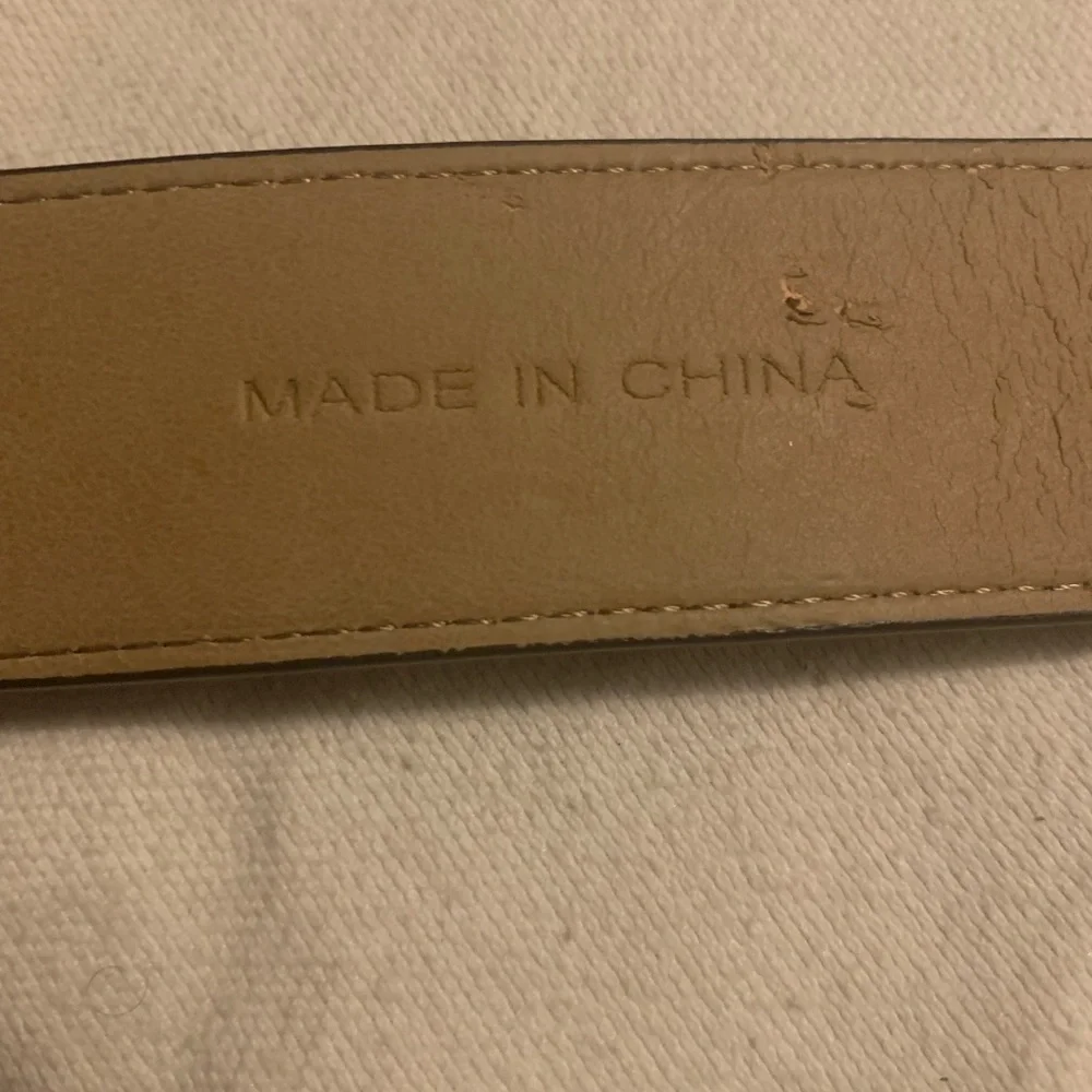 ✨⚡️💥Talbots Women Belt Size S Black Leather Exterior Gold Bamboo Buckle - Picture 5 of 11